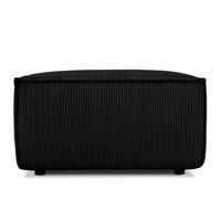 SITZPOUF NAPI gefederte Sitzfläche, schwarz - Schwarz, Textil (83/45/83cm) - KONSIMO®