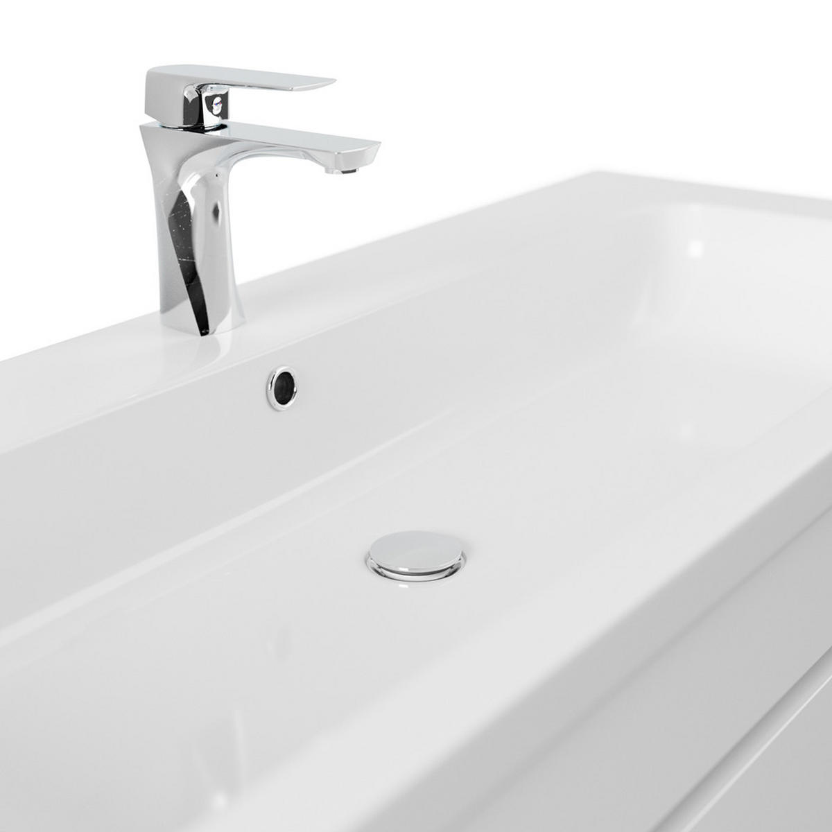 WASCHTISCH Frome-02 - Weiß, Holzwerkstoff (120/60/46cm) - Lomado