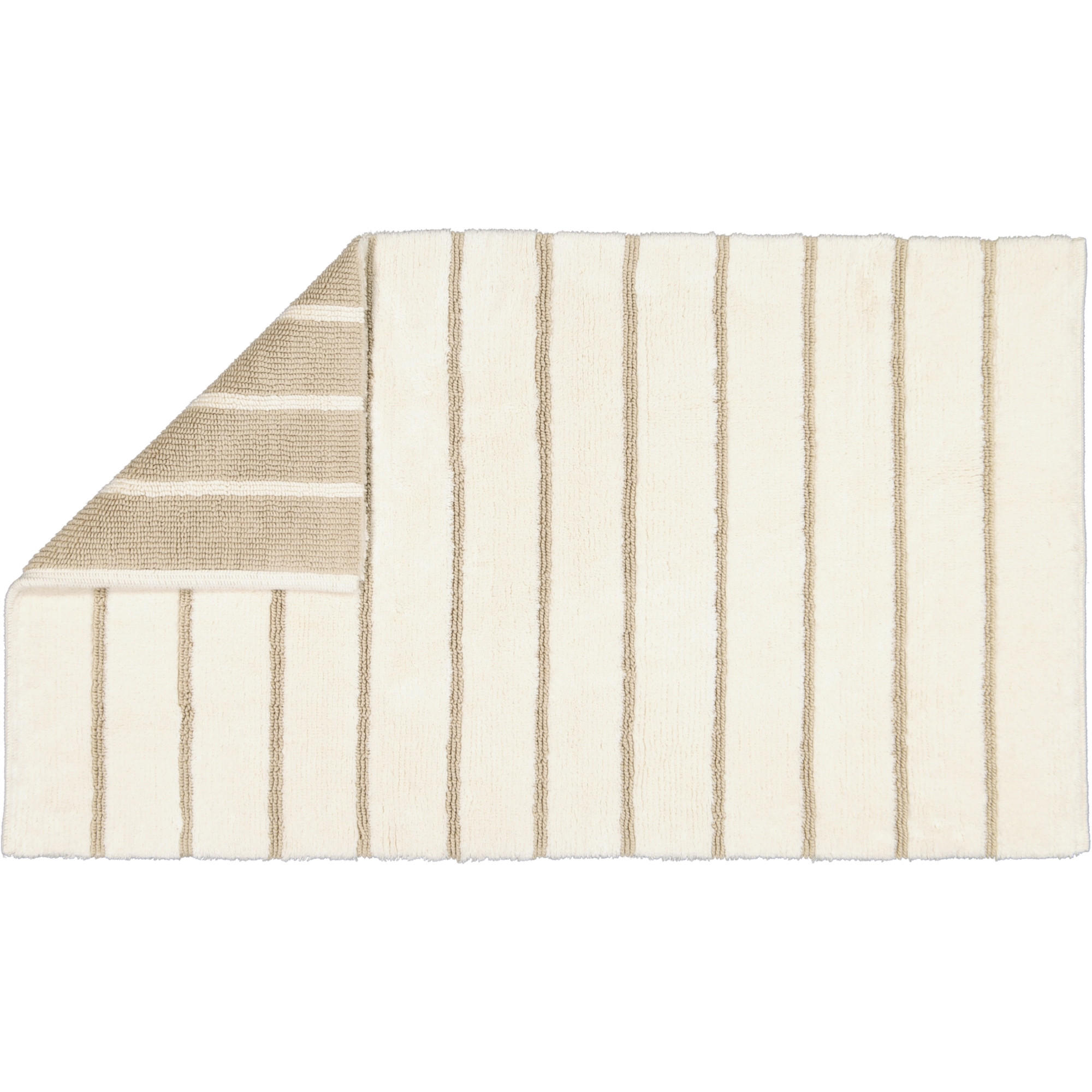 BADTEPPICHE BALANCE STREIFEN 1008 NATUR - 33 - Beige, Textil (60/100cm) - Cawoe
