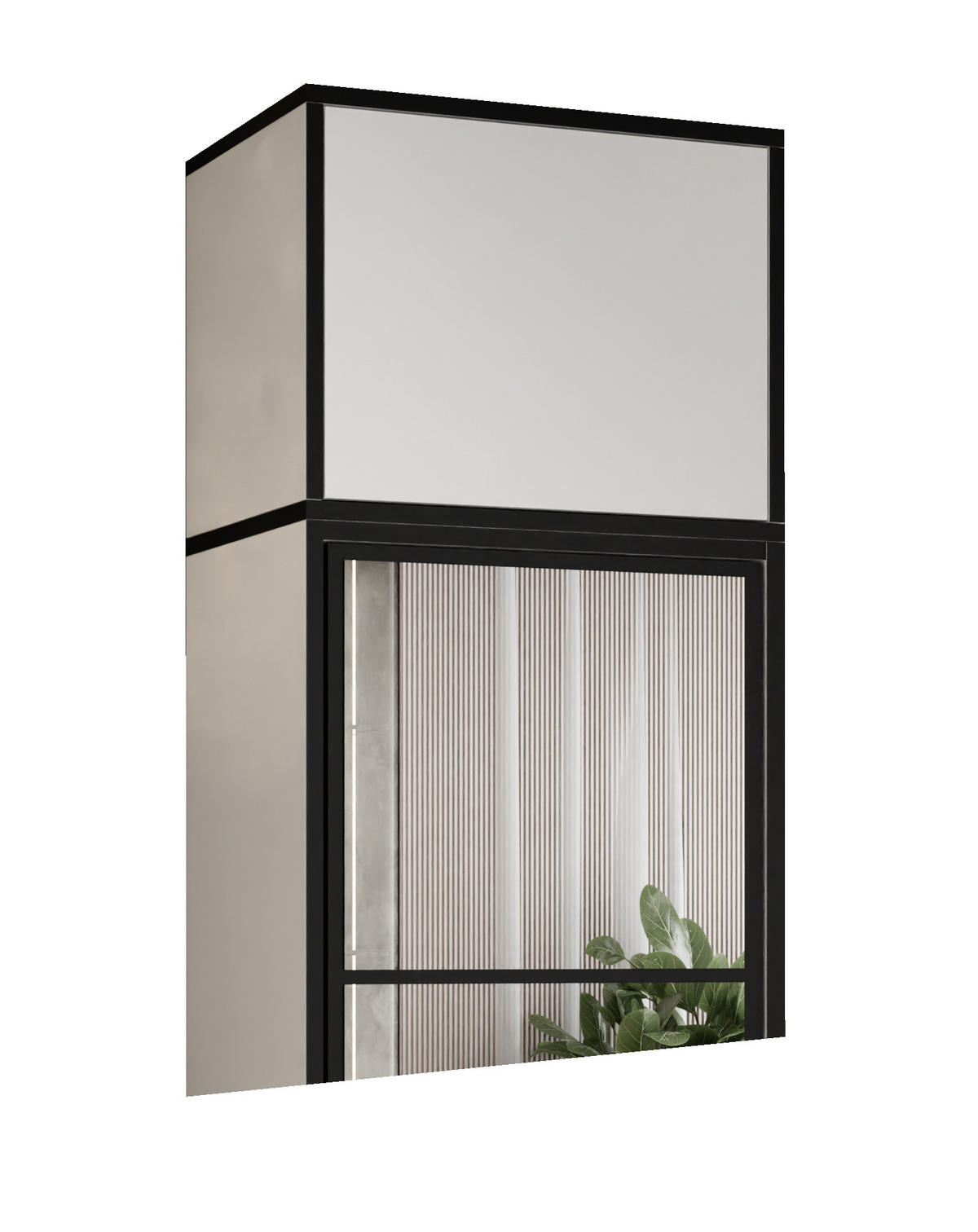 DREHTÜRENSCHRANK EDEN MIT AUFSATZ 1D weiß - Weiß, Holzwerkstoff (53.2/247/39cm) - Kier Furniture