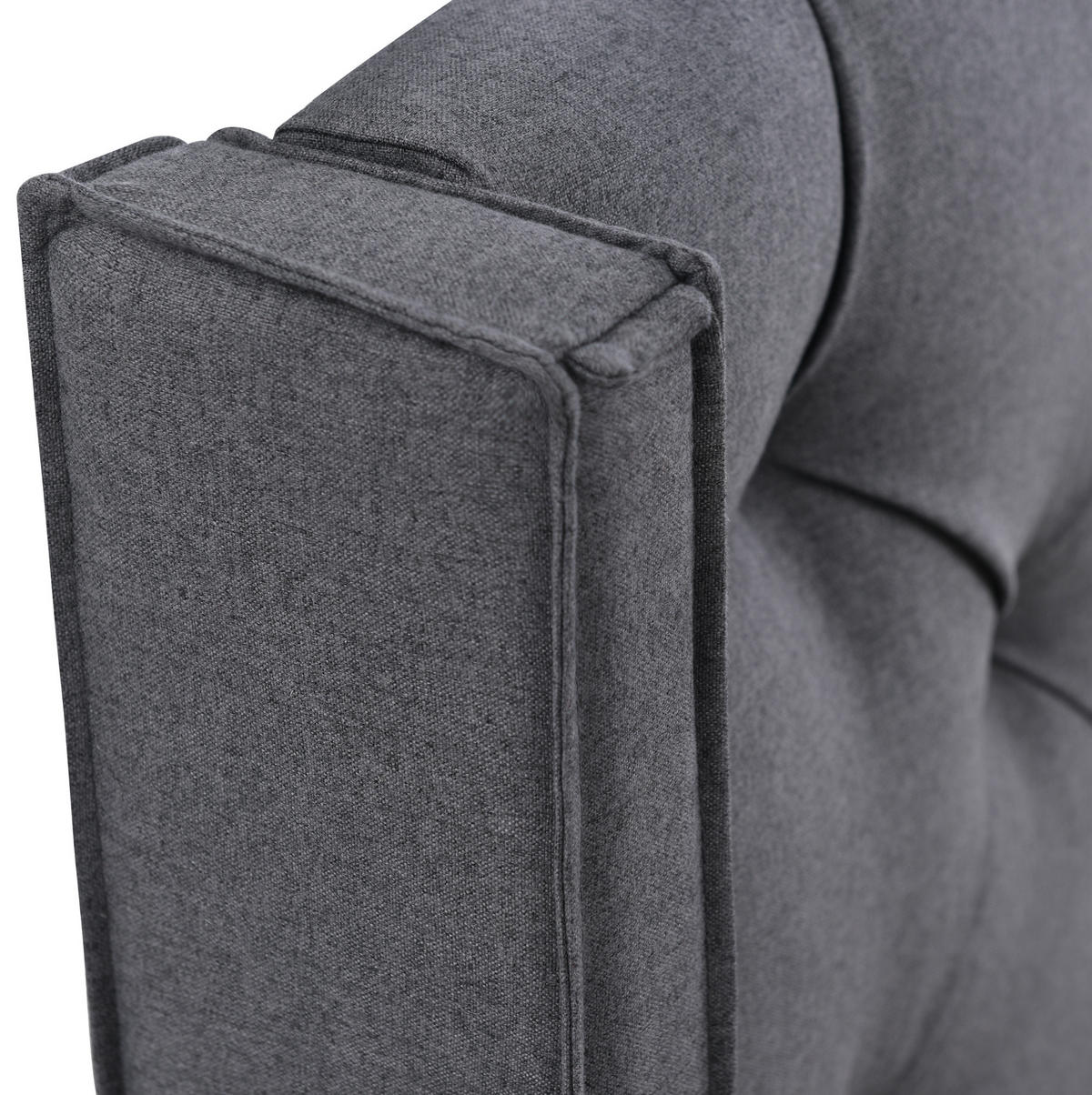 POLSTERBETT 140/200 cm Grau mit Bettkasten und Matratze - Grau, Textil (140/200cm) - Flora Grace