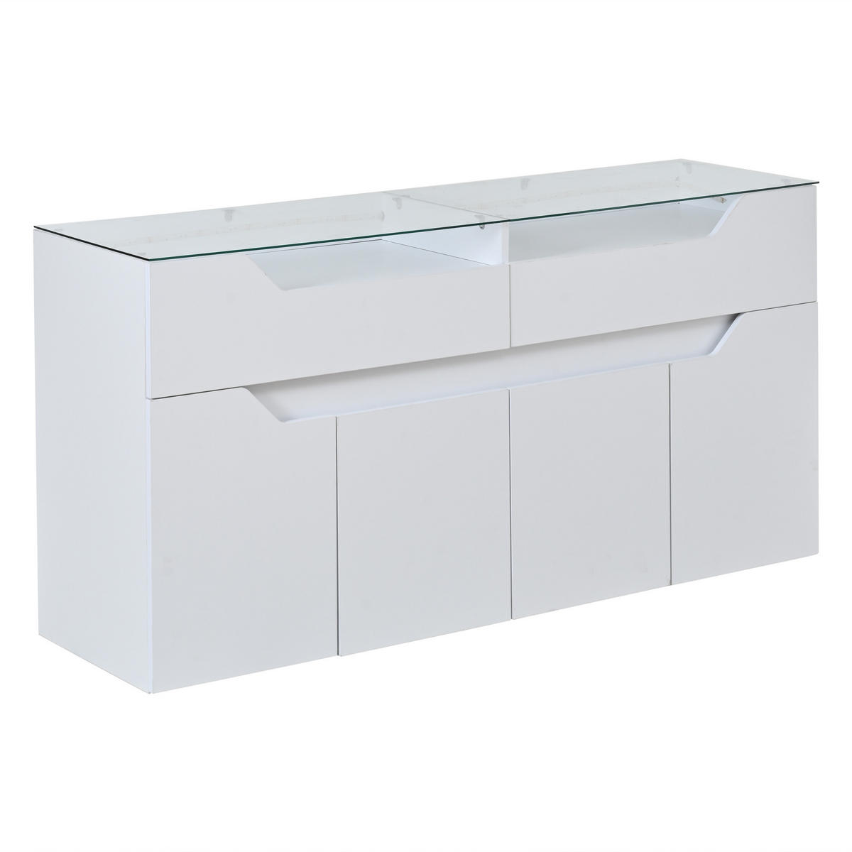 SIDEBOARD Weiß 140/40/70 cm - Weiß, Holzwerkstoff (140/70/40cm) - PANGIVO
