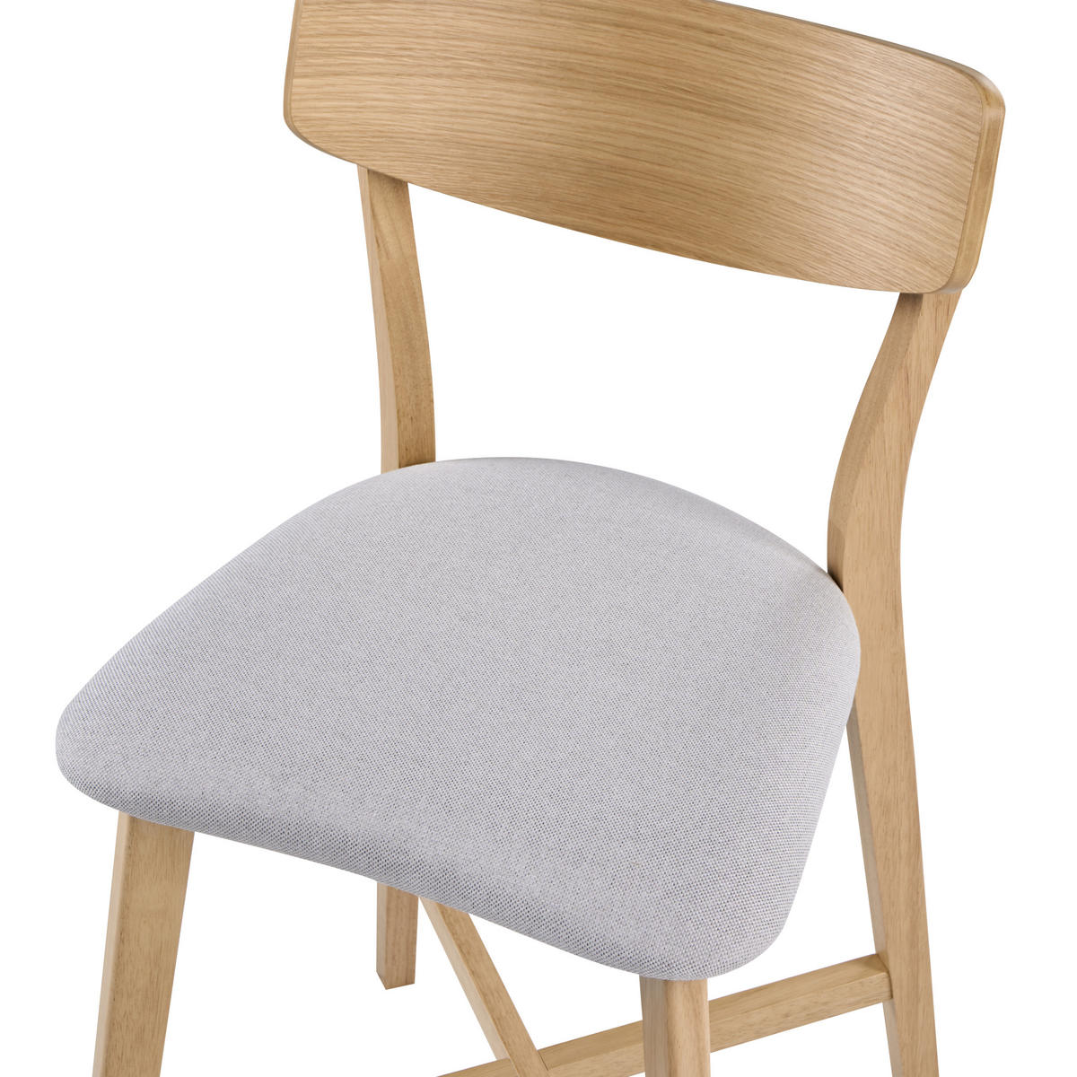 SCAUN DE BAR set de 2 lemn maro deschis/gri Holly - maro deschis, lemn (49/93/54cm) - Beliani