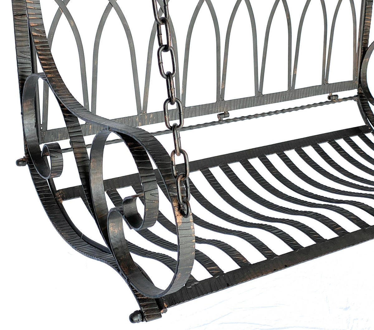 HÄNGEBANK mit Ketten Metall Braun 18688 - Braun, Metall (105/60/55cm) - DanDiBo