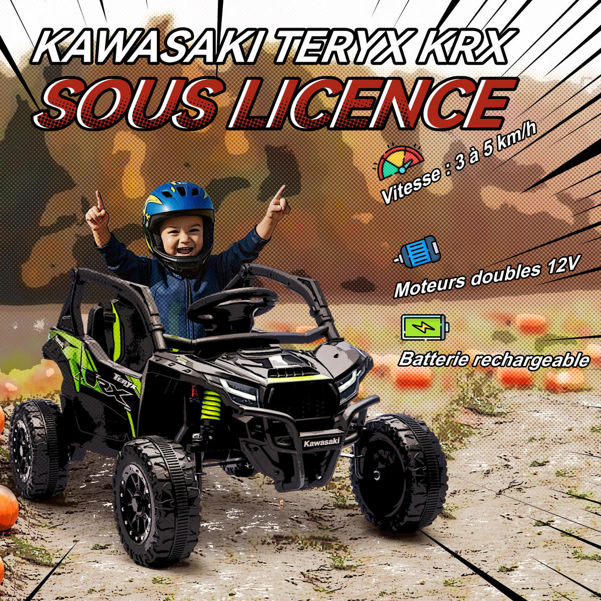 ELEKTRO-UTV DE-13105 2,4G Fernbedienung Schwarz - Schwarz, Kunststoff (100/64/56cm) - ComfortXL