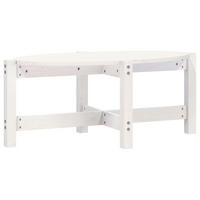COUCHTISCH Weiß 87x48x35 cm Massivholz Kiefer - Weiß, Holz (87/48/35cm) - furnicato