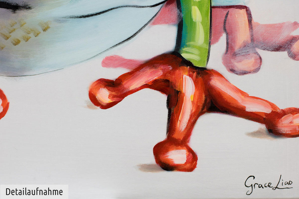 ACRYLBILD HANDGEMALT 80/80 cm - Multicolor, Holz/Textil (80/80cm) - KUNSTLOFT