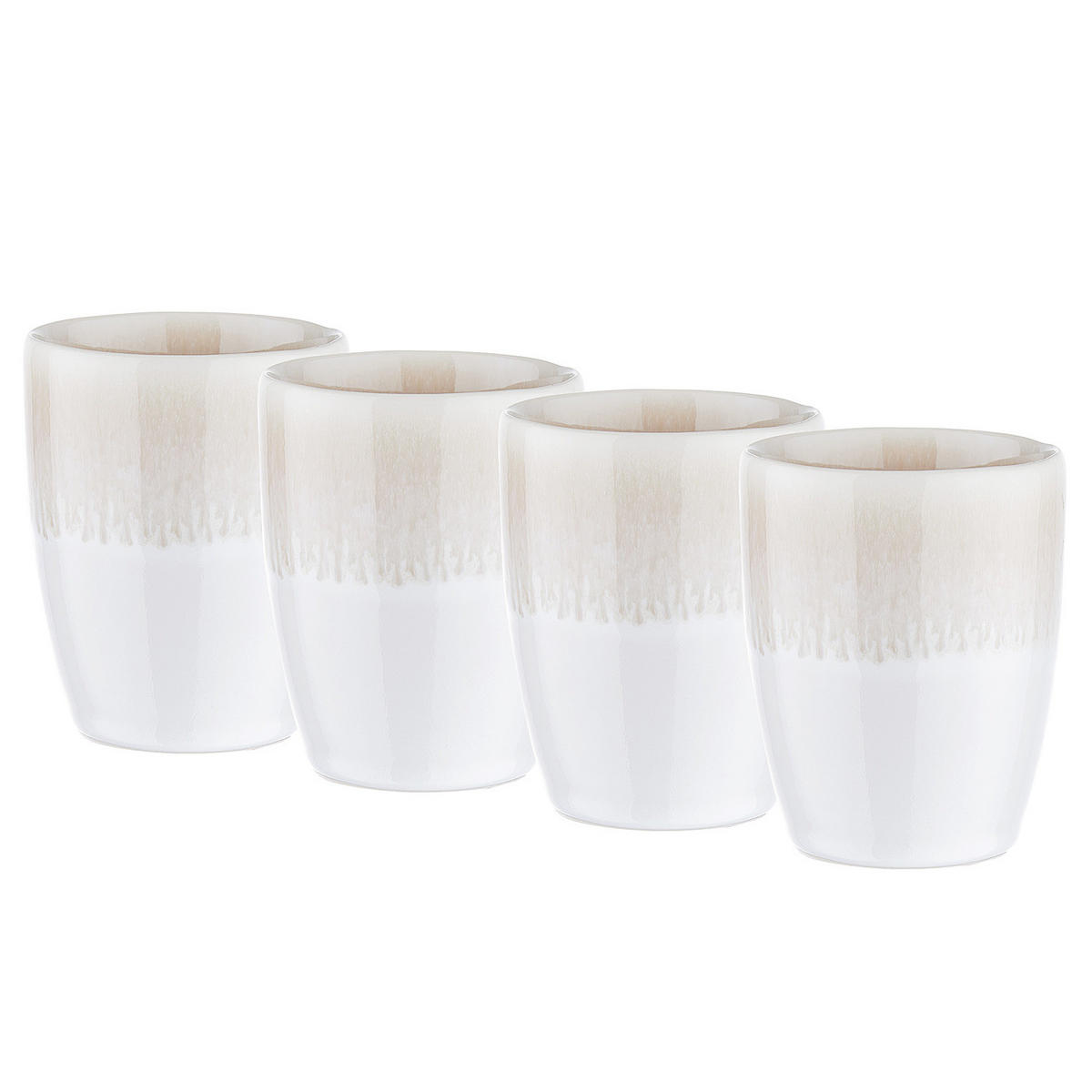 TASSE (4er Set) Atlantis - Beige, Keramik (0.3L) - Butlers