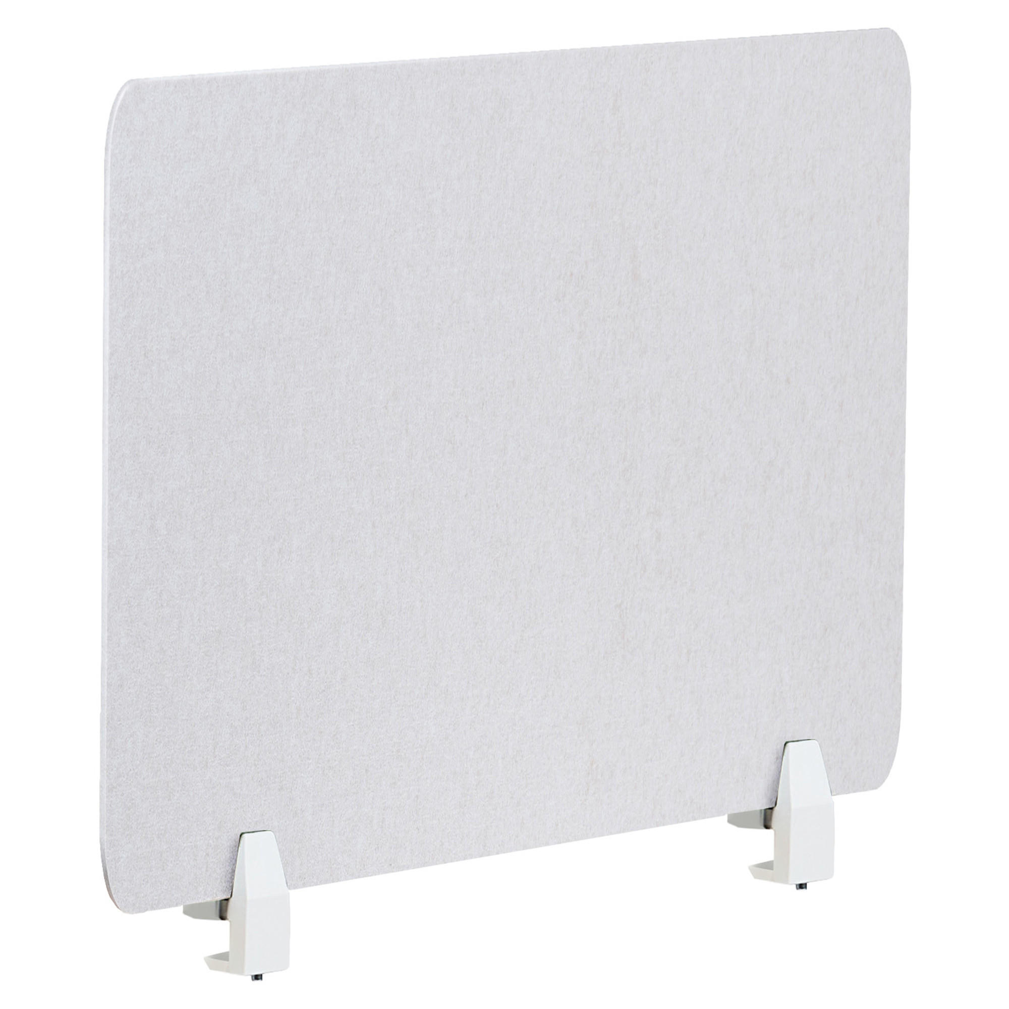 SCHREIBTISCHTRENNWAND Cremeweiß 80x1x50 Split - Creme, Kunststoff (1/80/50cm) - Beliani