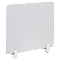 SCHREIBTISCHTRENNWAND Cremeweiß 80x1x50 Split - Creme, Kunststoff (1/80/50cm) - Beliani