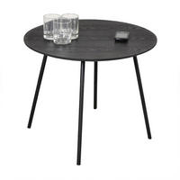 COUCHTISCH LYRA Durchmesser 55cm / Eiche Schwarz - Schwarz, Holzwerkstoff (55/55/45cm) - Weber Industries
