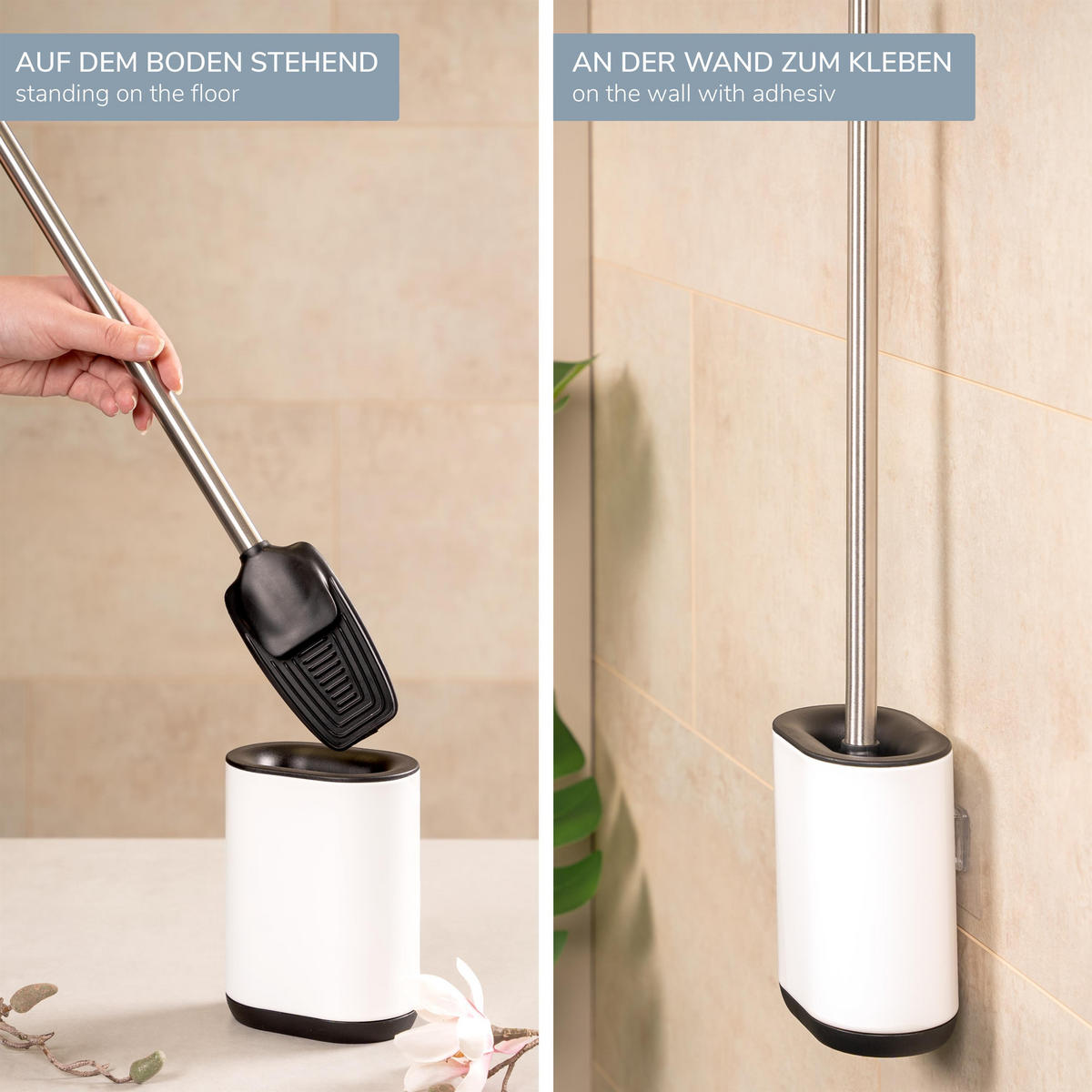 WC-GARNITUR BARBENA, weiß - Weiß, Metall (11/53/4cm) - bremermann