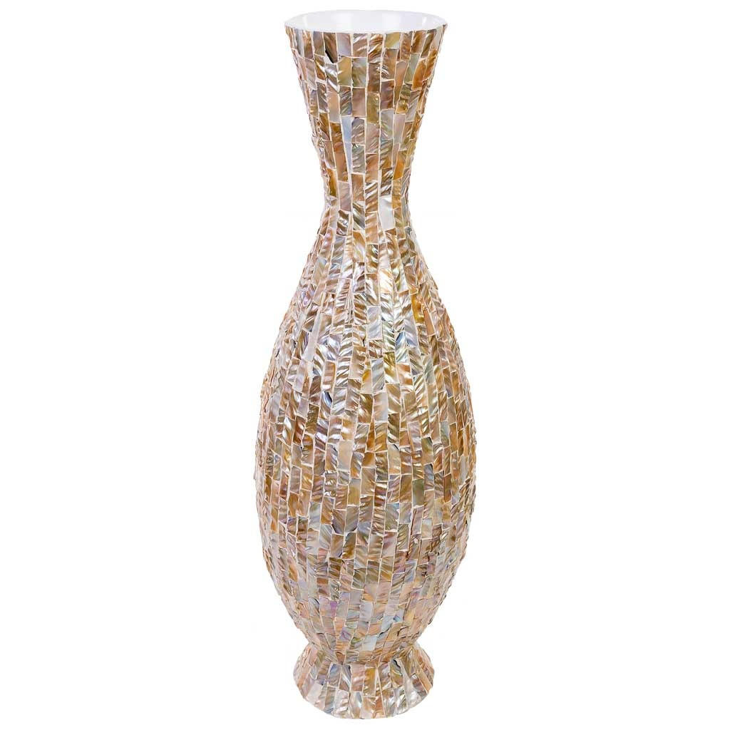VASE aus Holz, braun, 28x91cm - Bronzefarben, Holz (91cm) - Wanderlust