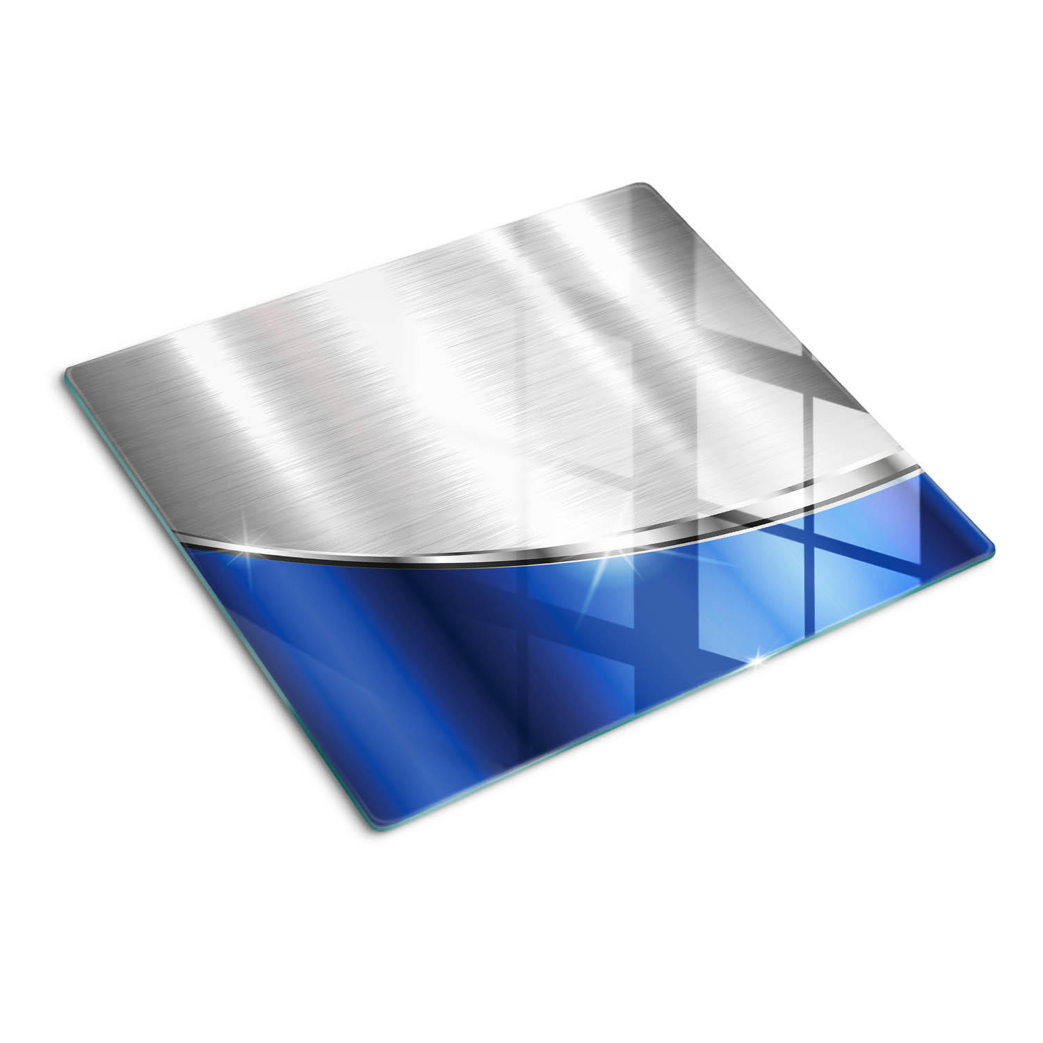 Tulup Glasplatte Blau 60x0.4x52 cm
