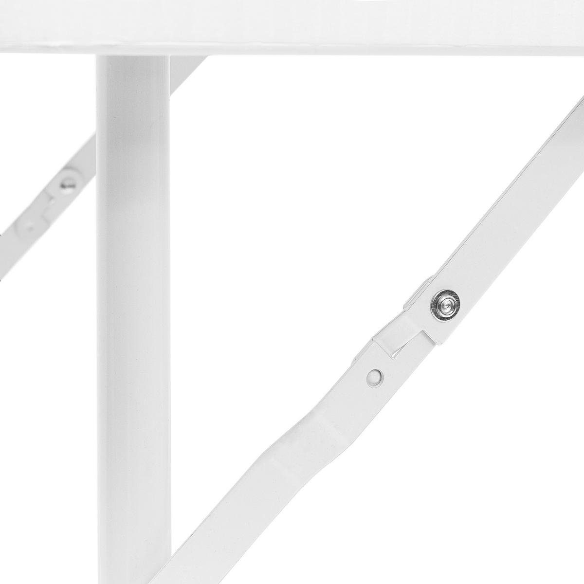 GARTENTISCH - Weiß, Kunststoff/Metall (61.5/122/74cm) - Relaxdays