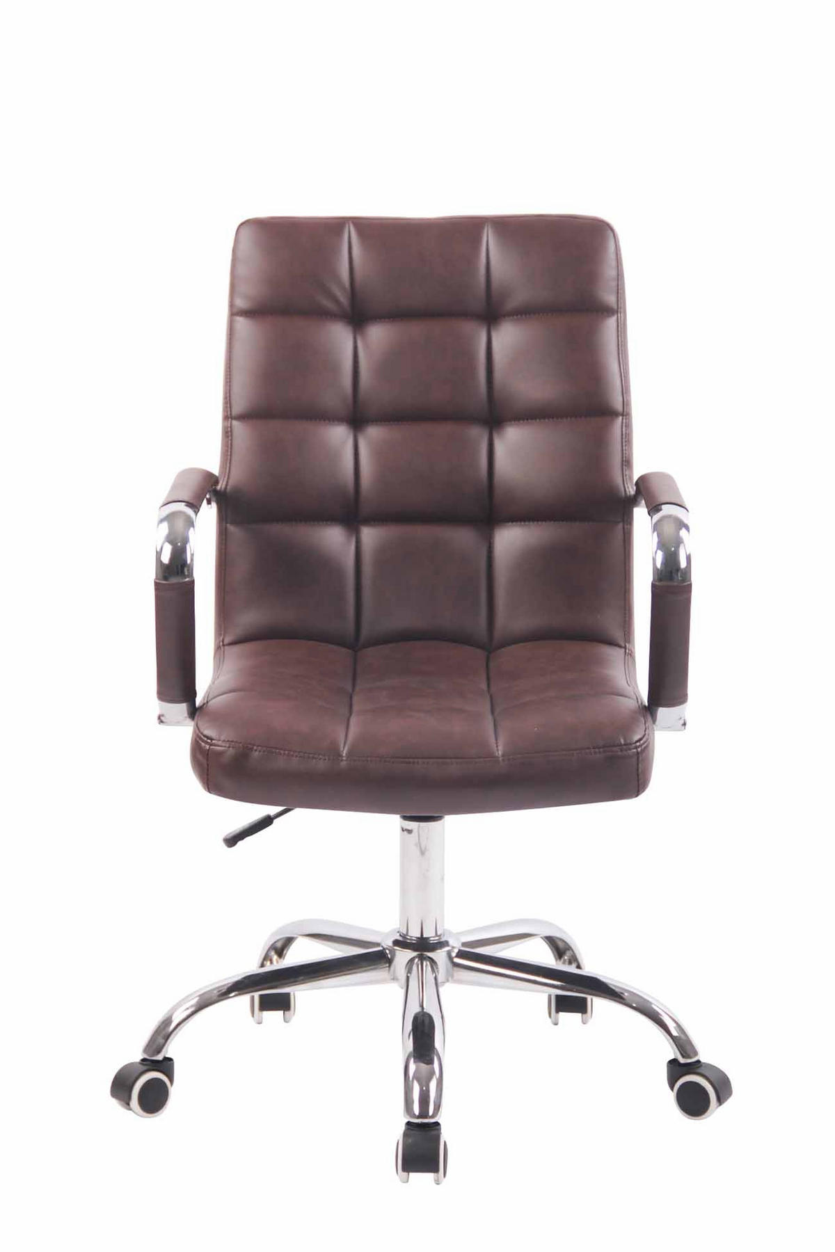 DREHSTUHL Lederlook bordeauxrot - Chromfarben/Bordeaux, Textil/Metall (56/94/62cm) - CLP