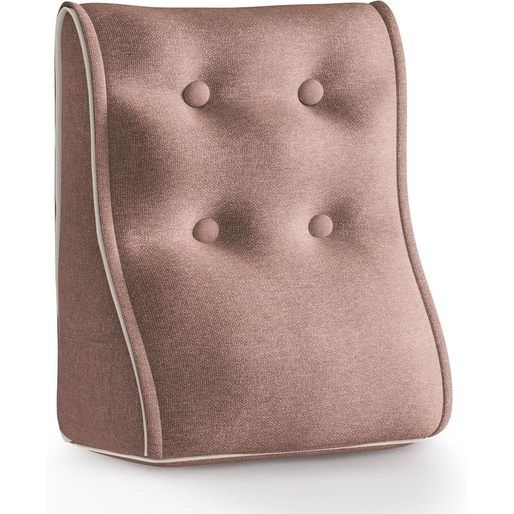 RÜCKENKISSEN Kopfteilkissen Polyesterleinen Rosa 50/22cm - Pink, Textil (22/50cm) - Vercart