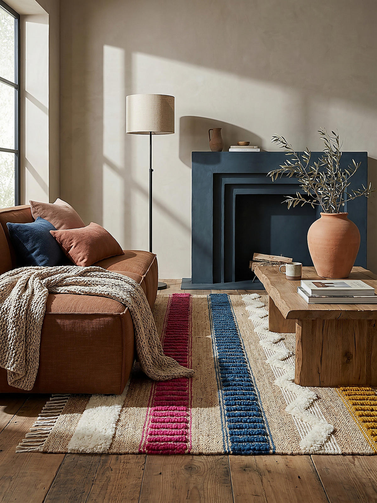 TEPPICH aus Jute handgewebt WHARFE in Bunt, geometrisch, 160 x 230 cm - Multicolor, Textil (160/230cm) - KADIMA DESIGN