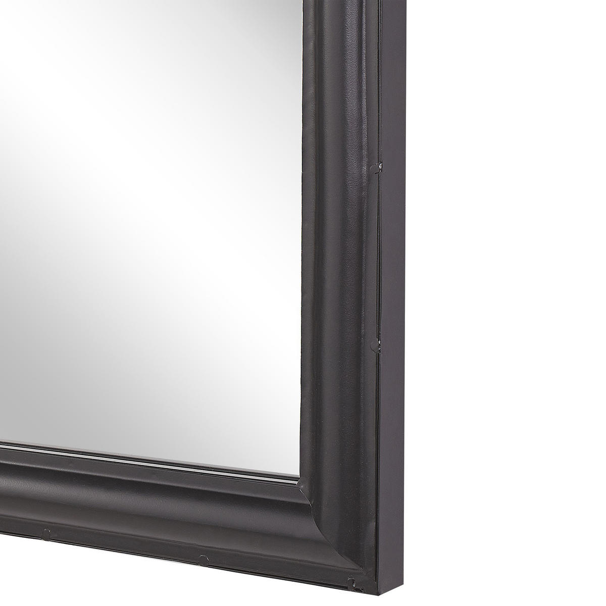 WANDSPIEGEL schwarz Fensteroptik 62/113 cm Trelly - Schwarz, Metall (62/113/5cm) - Beliani