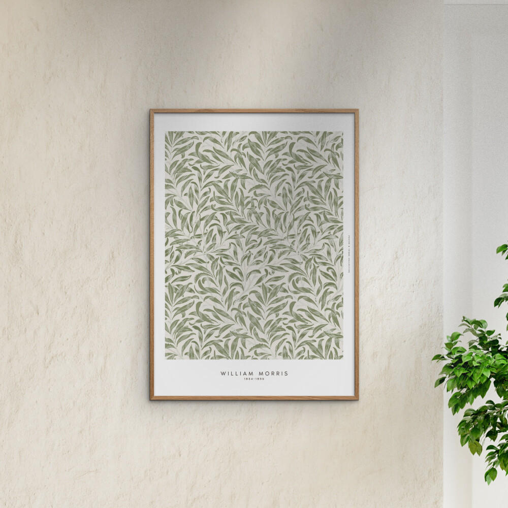 POSTER mit Rahmen William Morris - Leaves - Eichefarben/Grün, Holz/Papier (30/40cm) - Poster&Frame