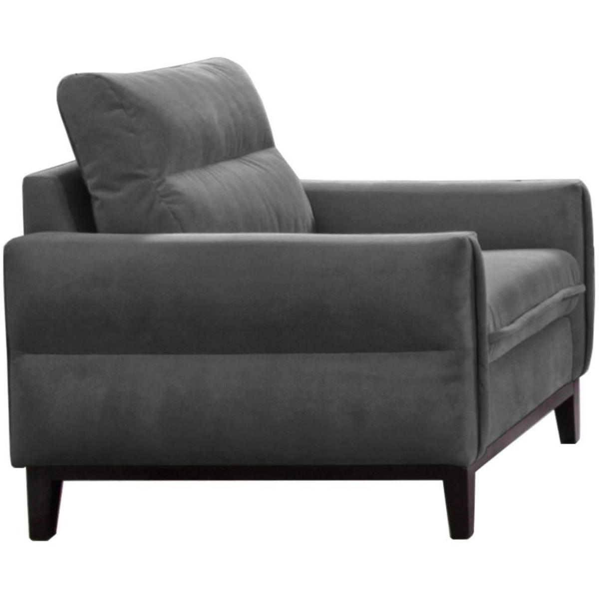 RELAXSESSEL Belweder Velours grau - Wengefarben/Grau, Holz/Textil (94/95/94cm) - Beautysofa