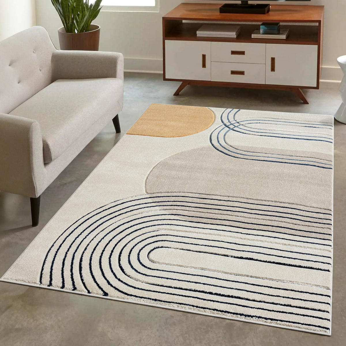 KURZFLOR-TEPPICH Bonito 7157 Beige 200x290 cm - Beige, Textil (200/290cm) - carpet city