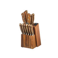 KÜCHENMESSERBLOCK und Steakmesser Jakob Loviisa - 14er-Set - Silberfarben, Metall (1cm) - Björn