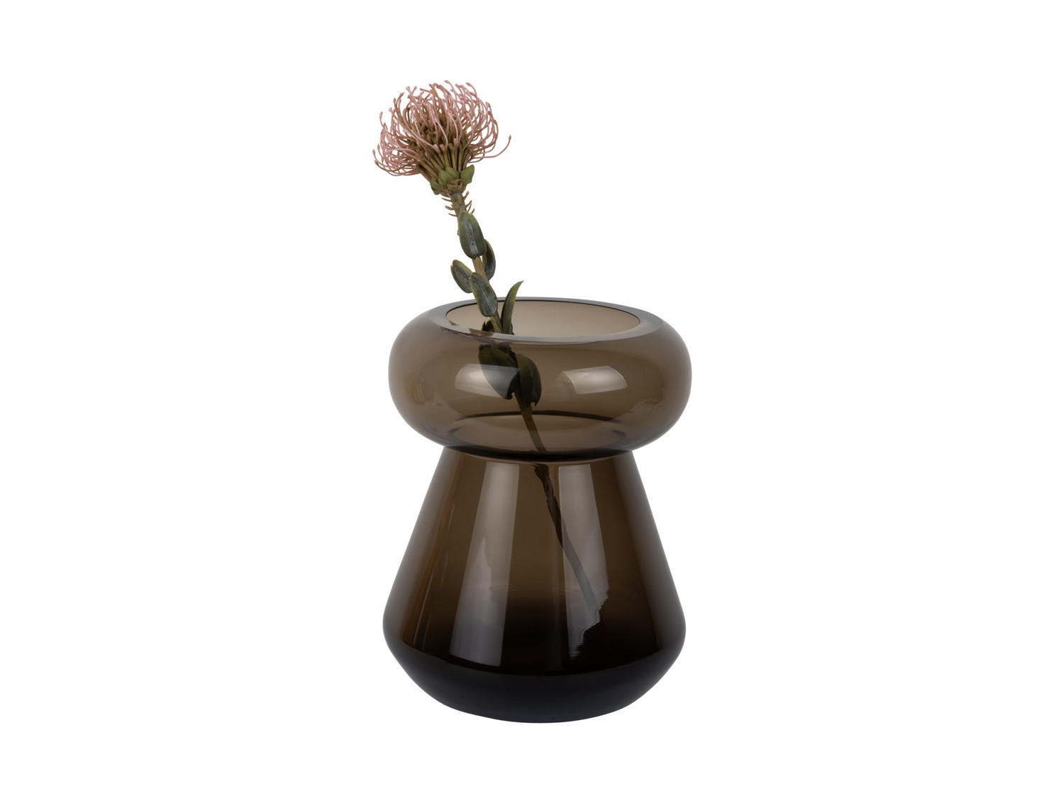 VASE Excelente Braun 20.5/20.5/26 cm - Braun, Glas (26cm) - Present Time