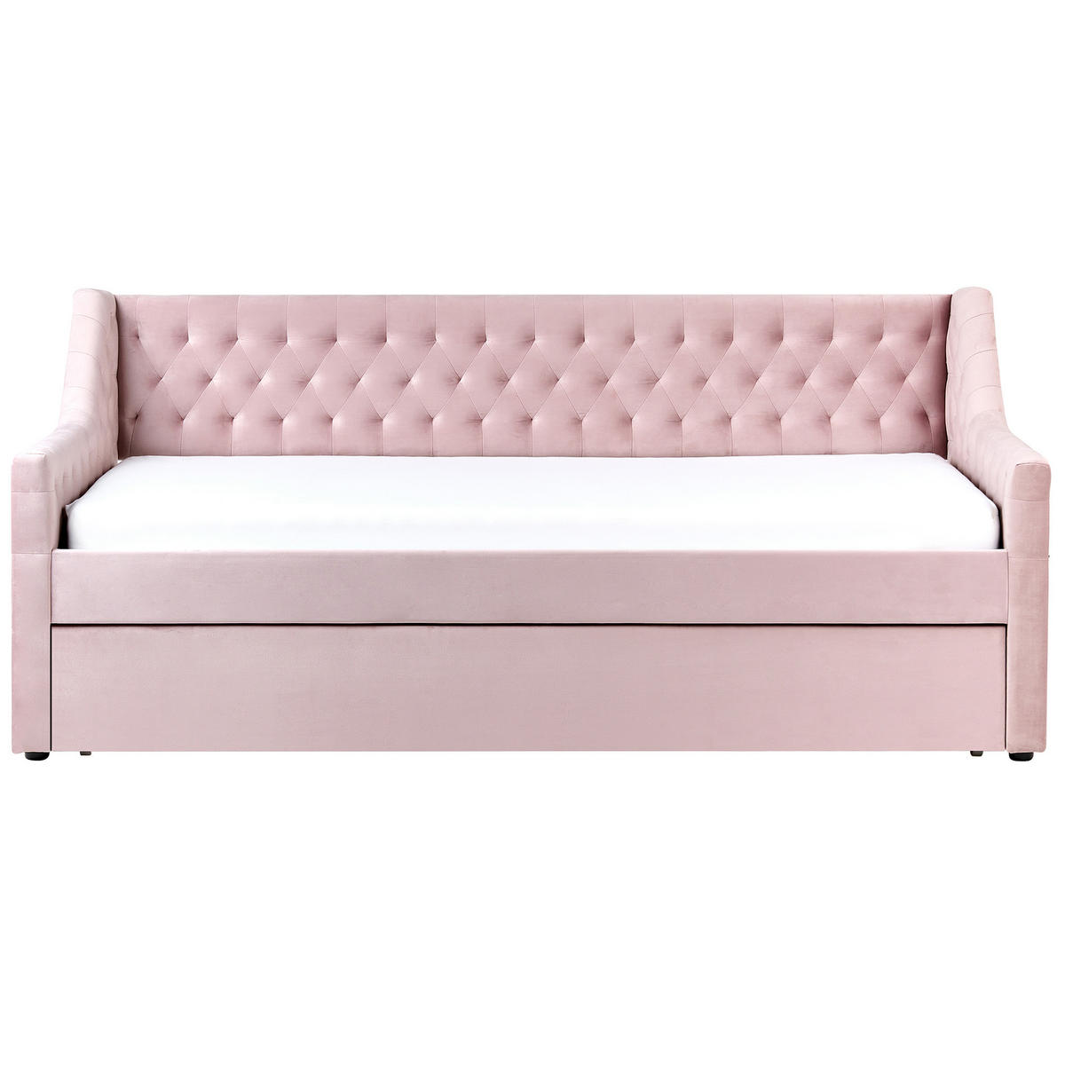 TAGESBETT 90/200cm Rosa Montargis - Pink, Textil (90/200cm) - Beliani