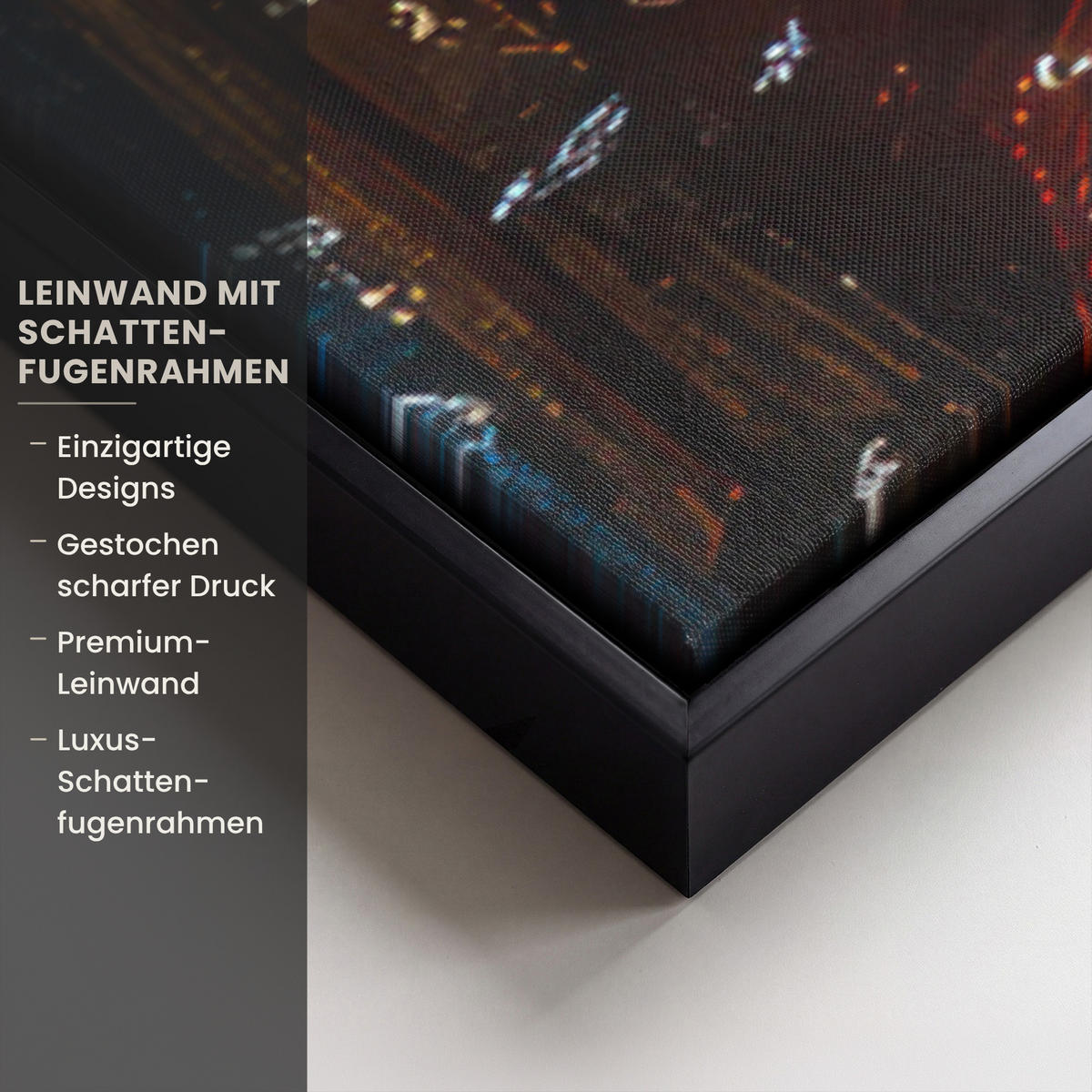 LEINWAND Bilder mit Rahmen - Weihnachtsmann - Weihnachten - Winter - Weihnachtsbaum - 150x100 - Bordeaux, Textil (150/100cm) - MuchoWow