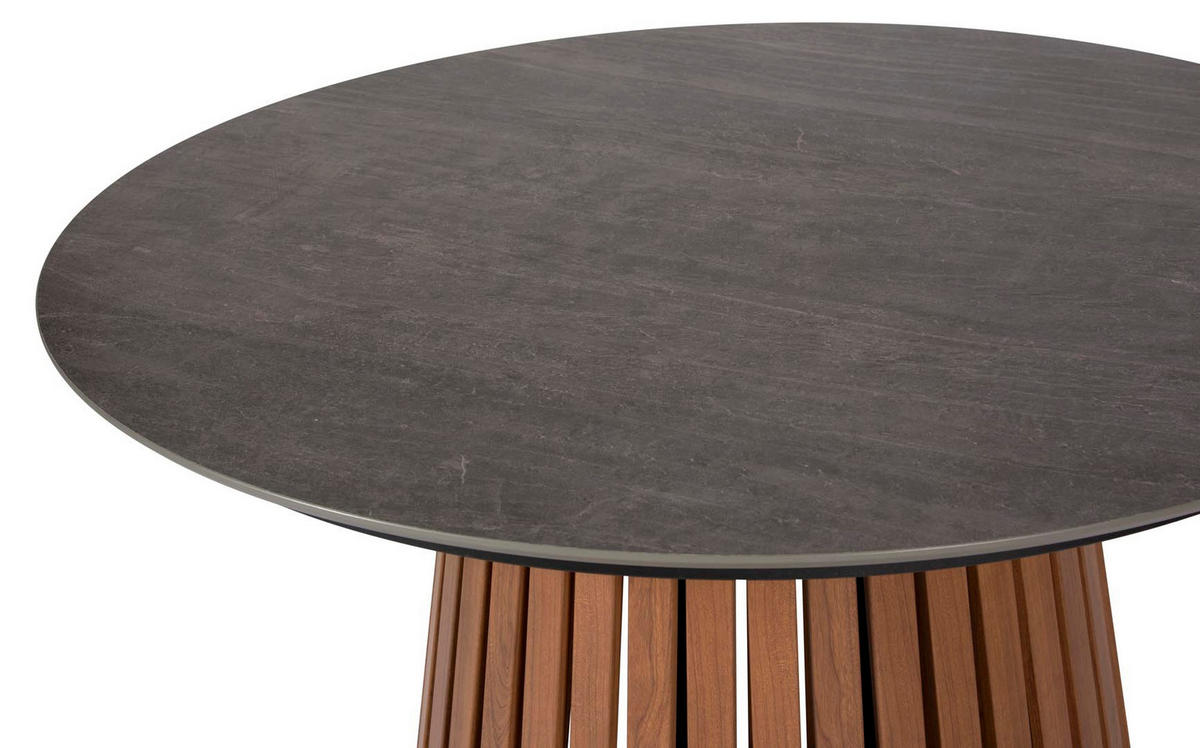 GARTENTISCH Teak Dekor - Teakfarben, Holzwerkstoff (115/115/73cm) - ebuy24