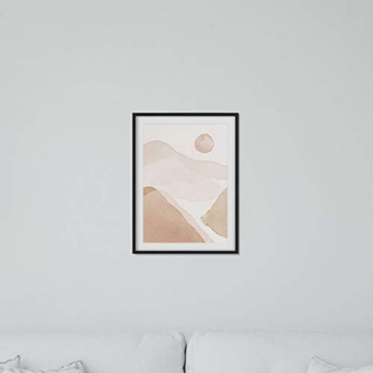 POSTER Set mit 4 Blätter und abstrakten Formen mit braunen Tönen A3 Rahmenlos - Klar, Papier (29.7/3cm) - Nacnic