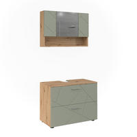 BADMÖBEL-SET Irma Salbeigrün 2 Teile - Salbeigrün, Holzwerkstoff (80/58.6/41cm) - Vicco