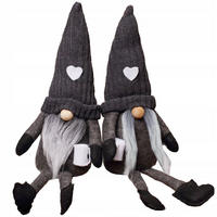 WICHTEL Weihnachtswichtel Set 2 Stück Schwarz - Schwarz, Textil (7/40/7cm) - KRUMAD