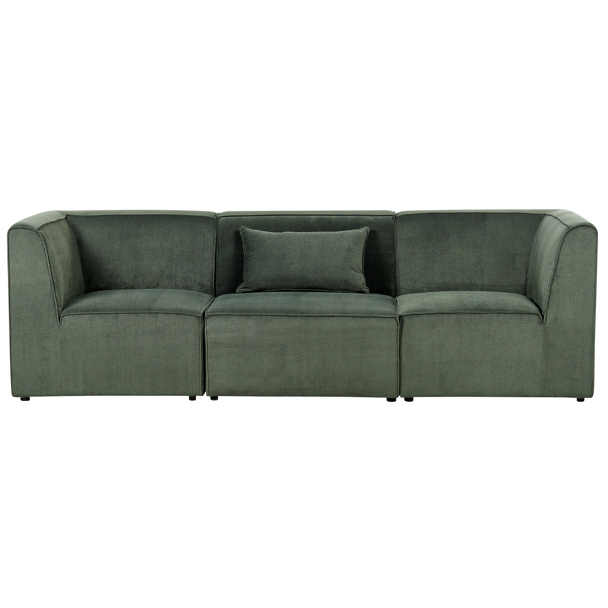 Beliani 3-Sitzer-Sofa Grün 250x78x83 cm