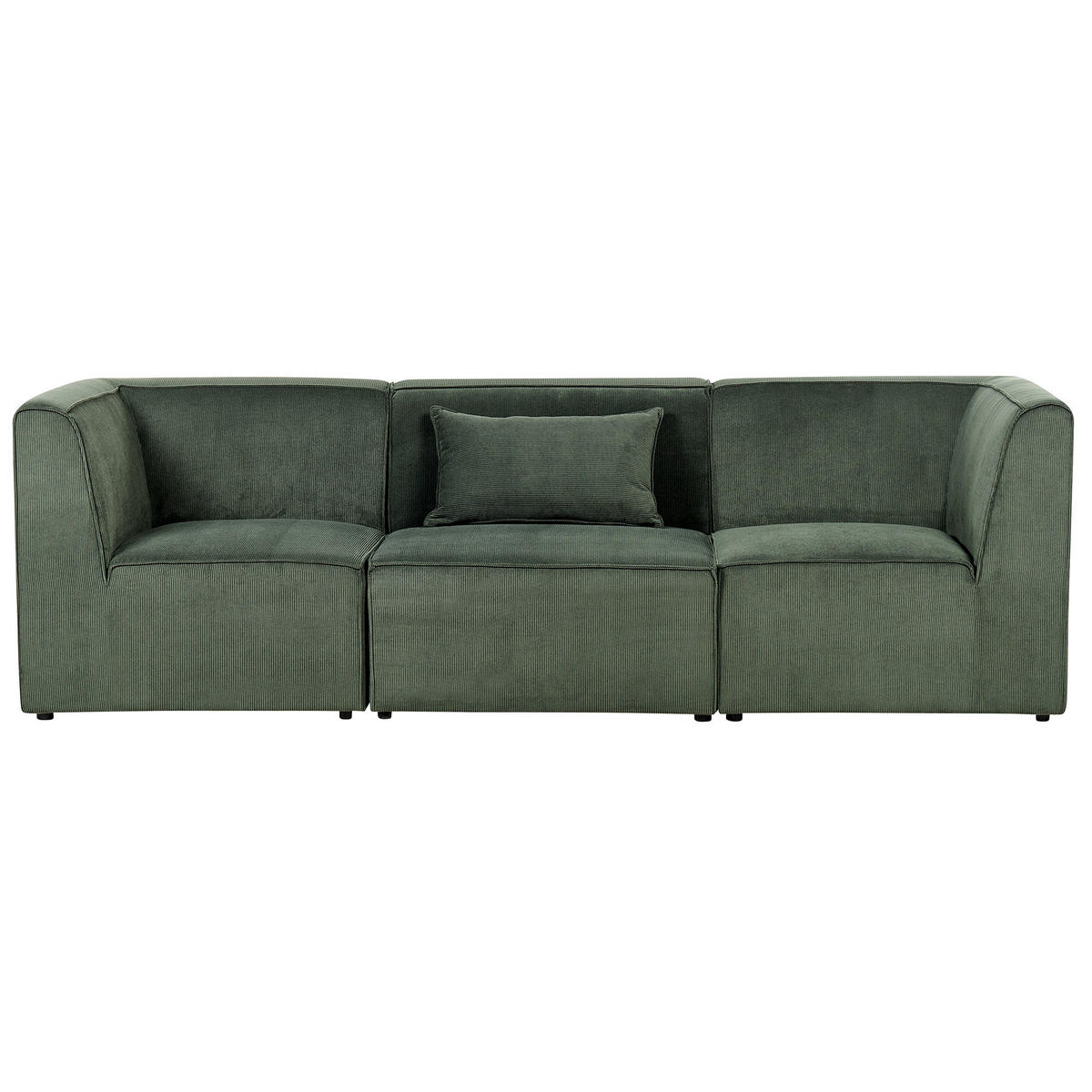 3-SITZER-SOFA Cord dunkelgrün Lemvig - Grün, Textil (250/78/83cm) - Beliani