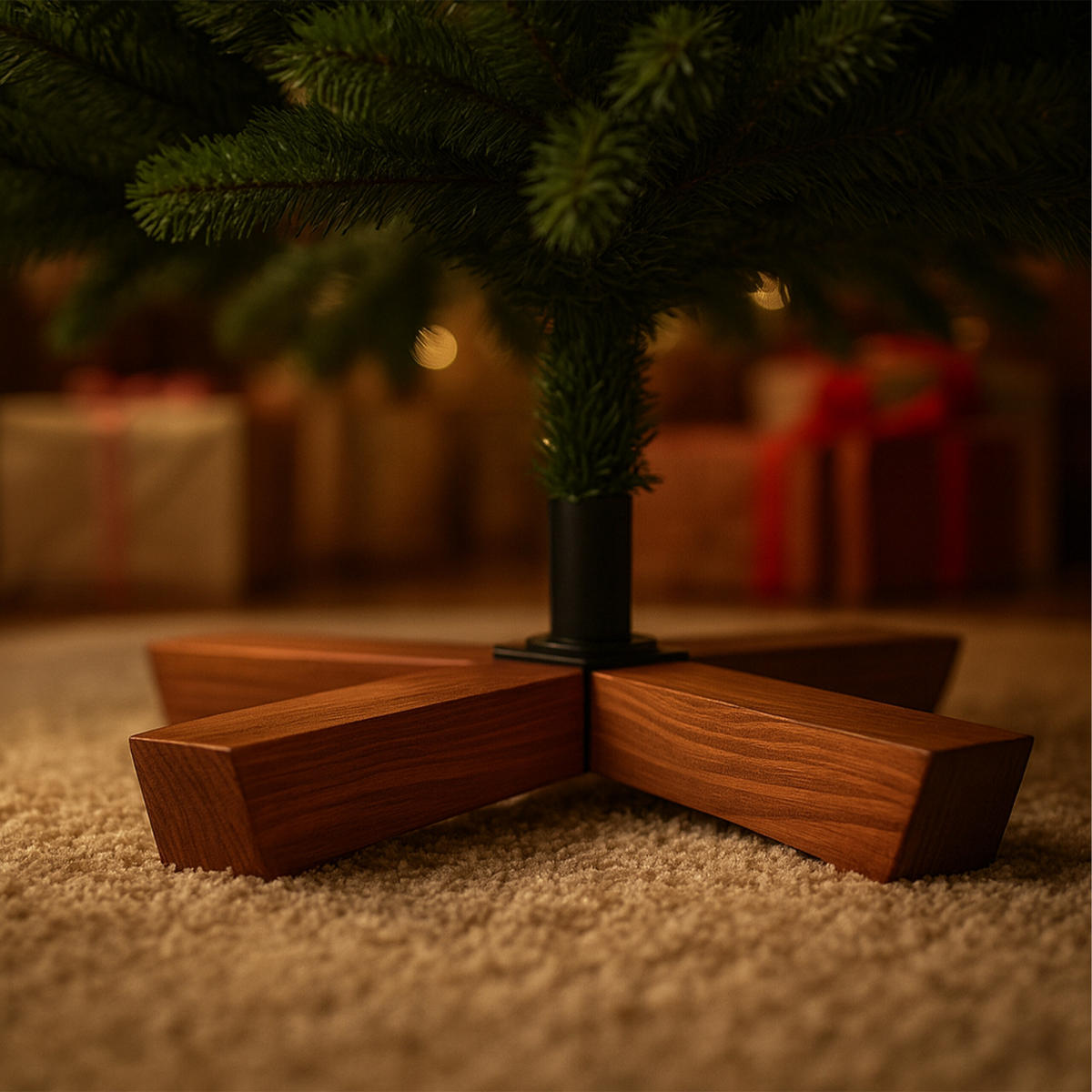 KUNST-WEIHNACHTSBAUM - Dunkelgrün, Holz/Kunststoff (210cm) - Relaxdays