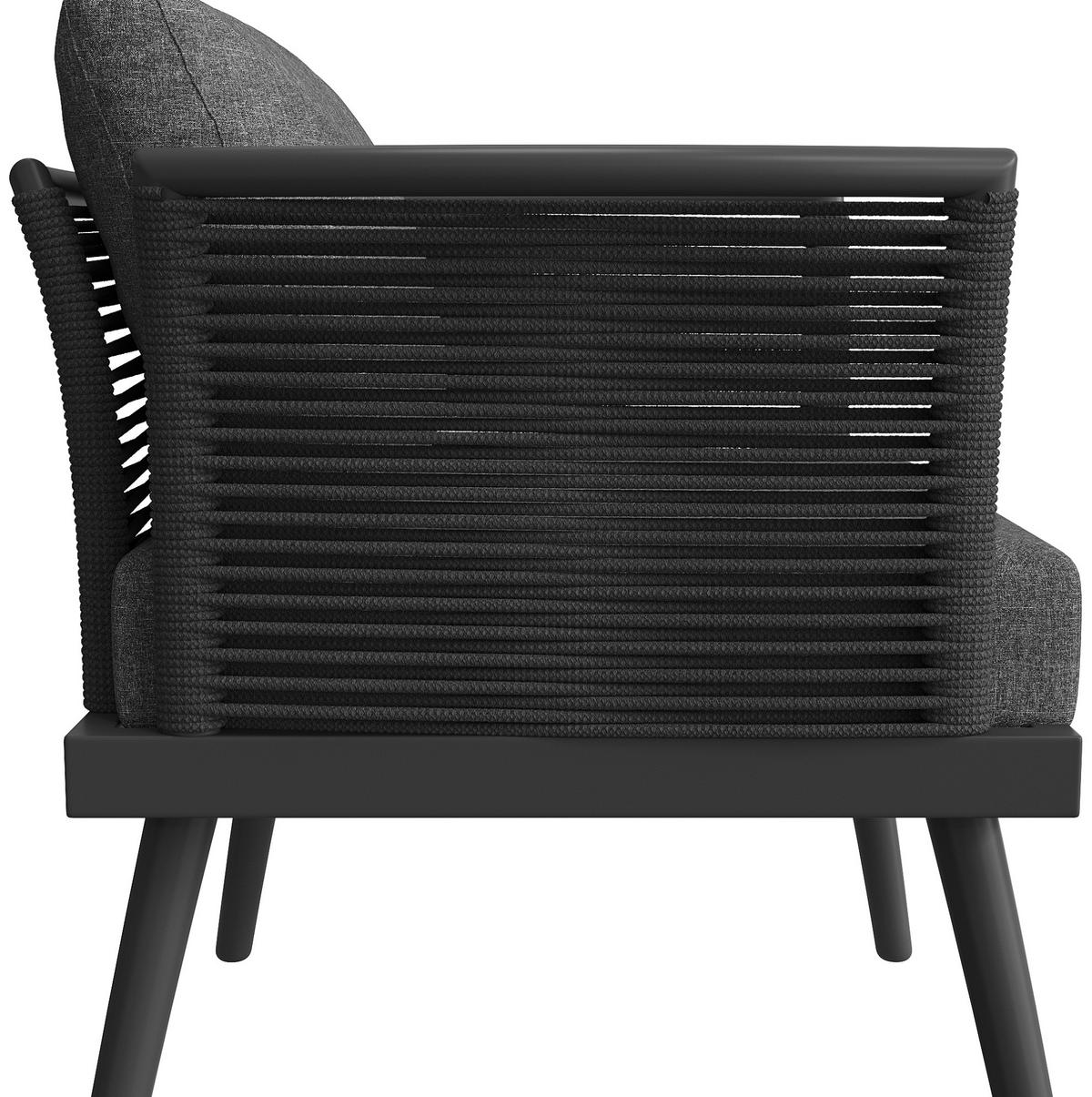GARTENLOUNGE-SET 237/65/79 cm modular mit Couchtisch, WPC-Tischplatte und Polstern, Eisen, Grau - Grau, Metall - Redom