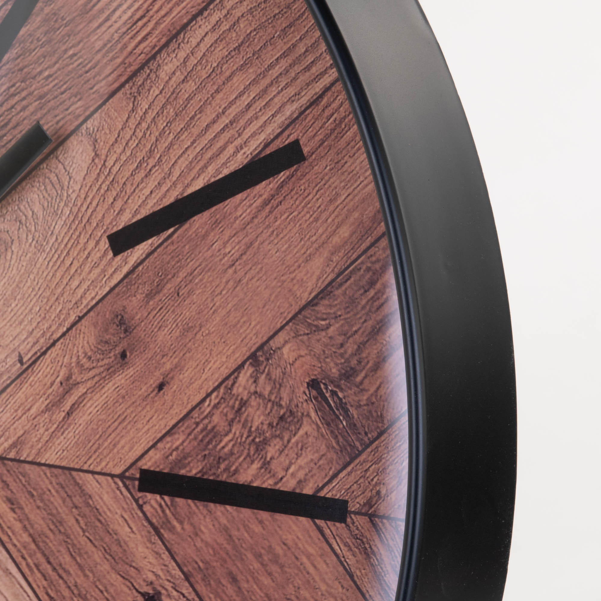 WANDUHR Holzimitat Ø 50,8 cm - Braun, Kunststoff (50.8/4.8/50.8cm) - Home Styling Collection