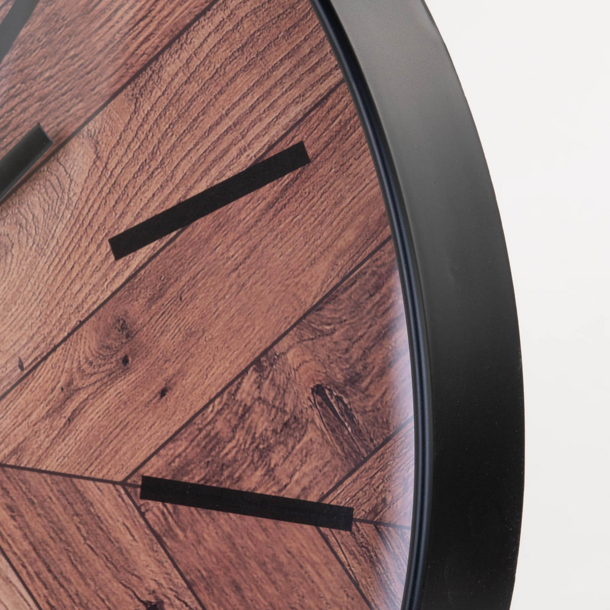 WANDUHR Holzimitat Ø 50,8 cm - Braun, Kunststoff (50.8/4.8/50.8cm) - Home Styling Collection