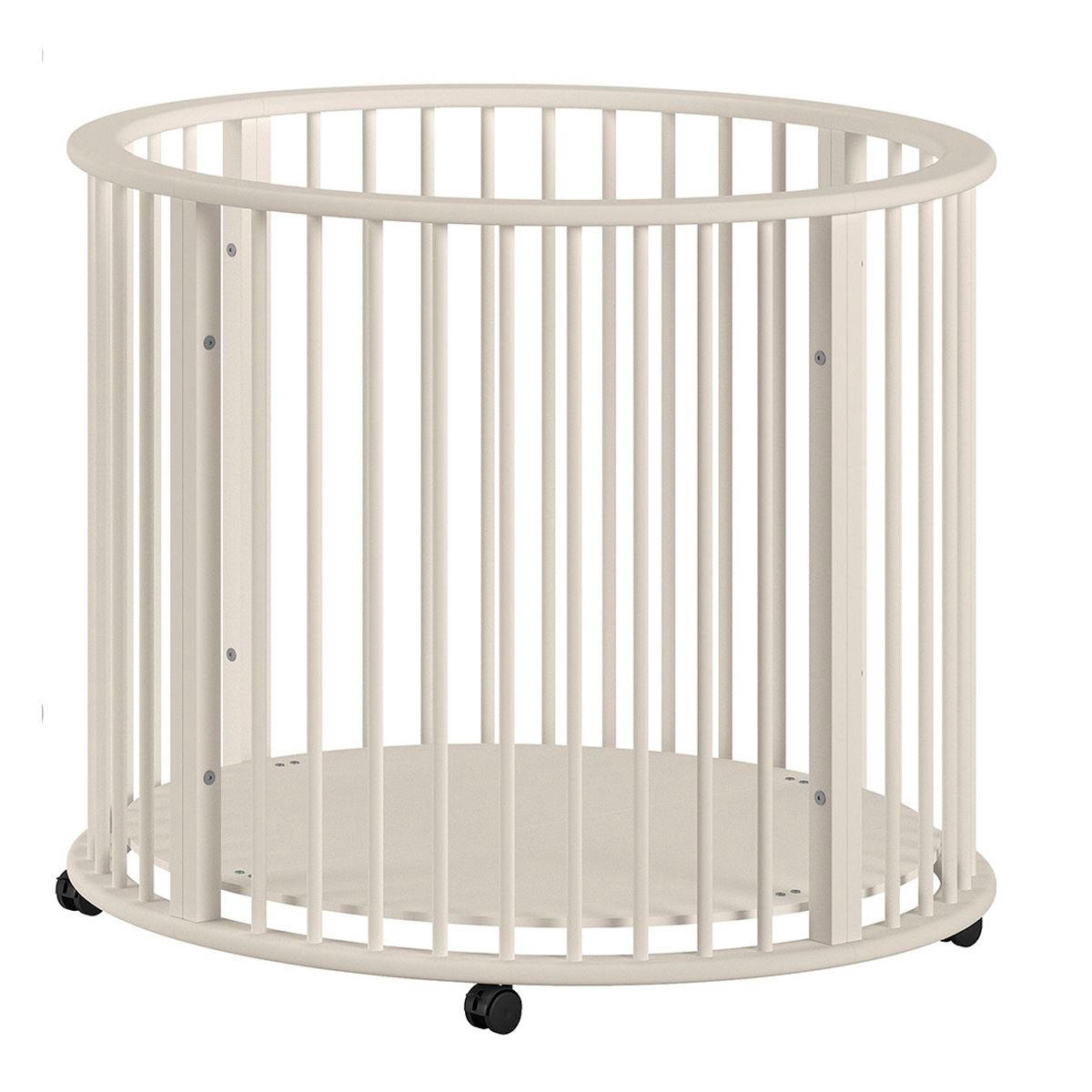 LAUFGITTER rund Keira Buche Massivholz beige 3-fach höhenverstellbar - Buchefarben, Holz - 58aufmkessel
