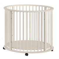 LAUFGITTER rund Keira Buche Massivholz beige 3-fach höhenverstellbar - Buchefarben, Holz - 58aufmkessel