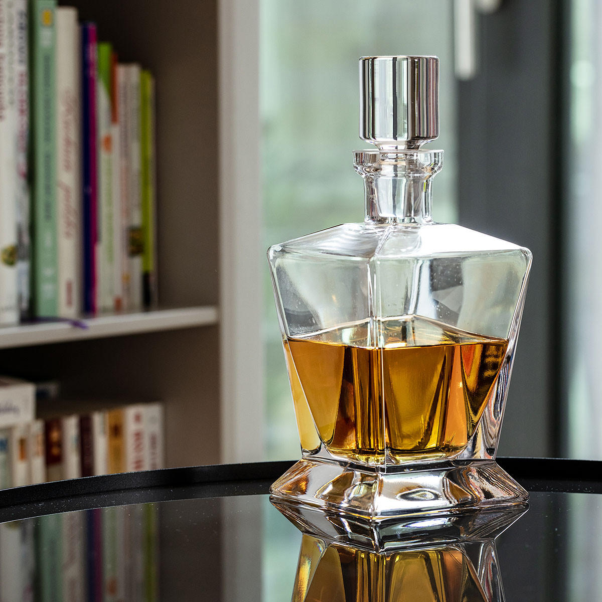 WHISKYKARAFFE MIT STOPPER Caro, 750 ml, Handgemacht - Transparent, Glas (0.75L) - Krosno Glass