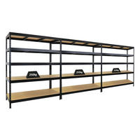 SCHWERLASTREGAL 3er-Set Rivet 180x150x60cm Fachlast 250kg Schwarz - Schwarz, Metall (450/180/60cm) - PROREGAL