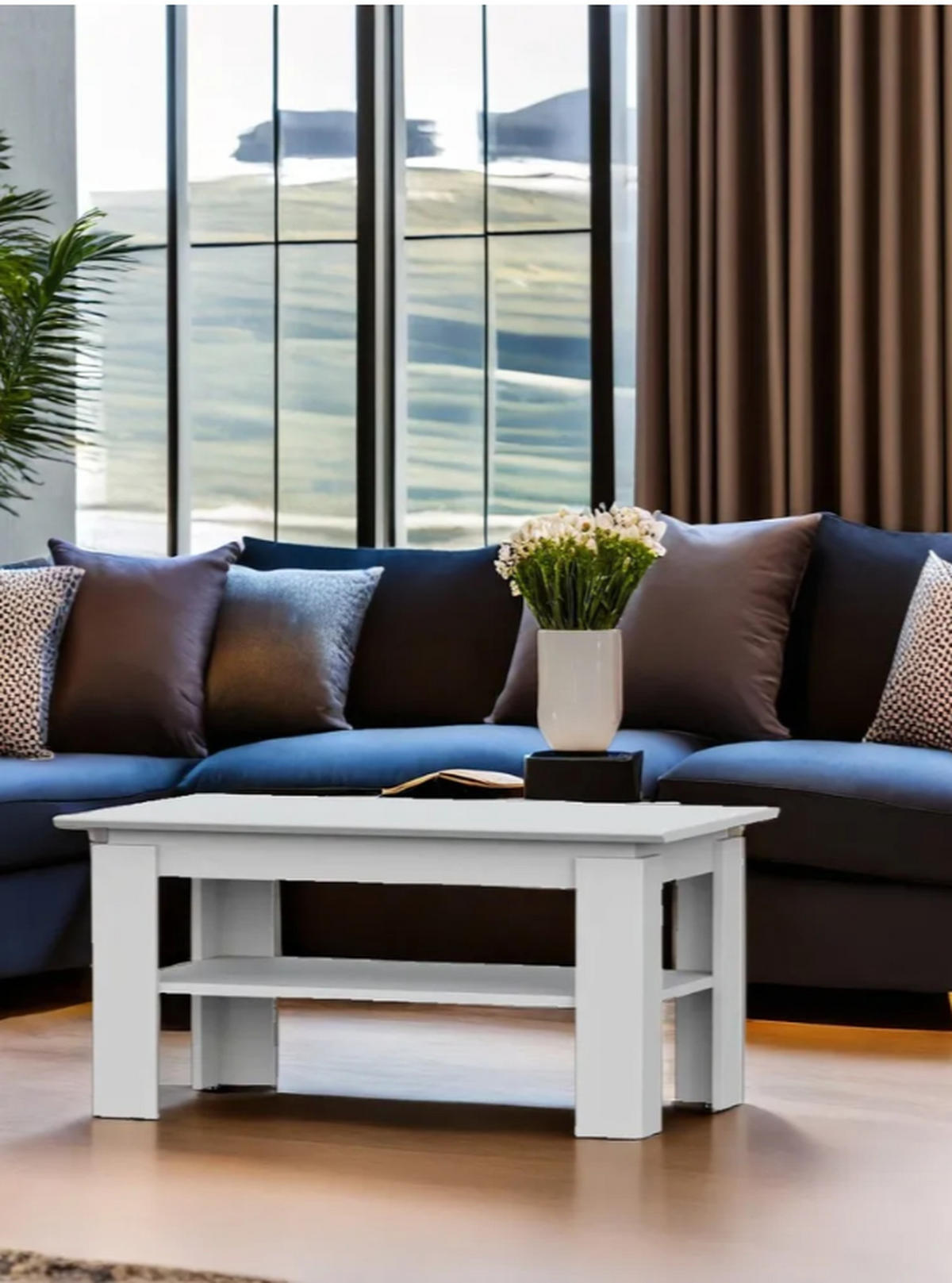 COUCHTISCH Weiß 90/43/55 - Weiß, Holzwerkstoff (55/90/43cm) - RAUMHIRSCH FURNITURE