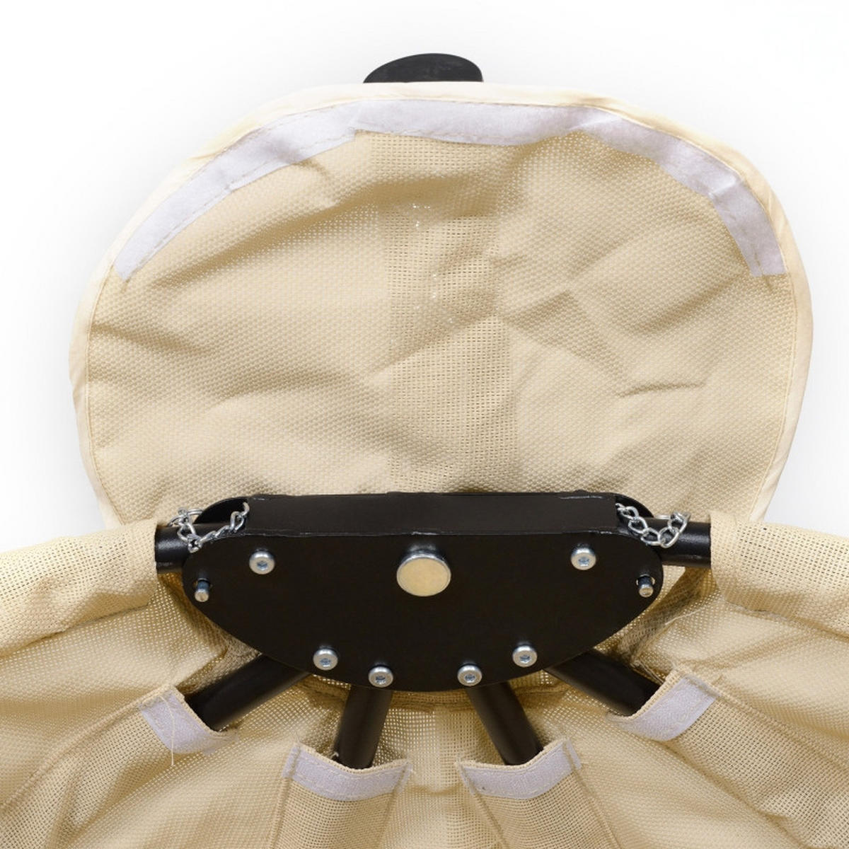 HÄNGESESSEL aus Metall 125x95x170 cm Beige mit weichem Kissen - Beige, Metall (95/170/125cm) - Modfu