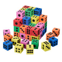 60xFLÜSTERWÜRFEL - Multicolor, Textil (4/4cm) - Relaxdays