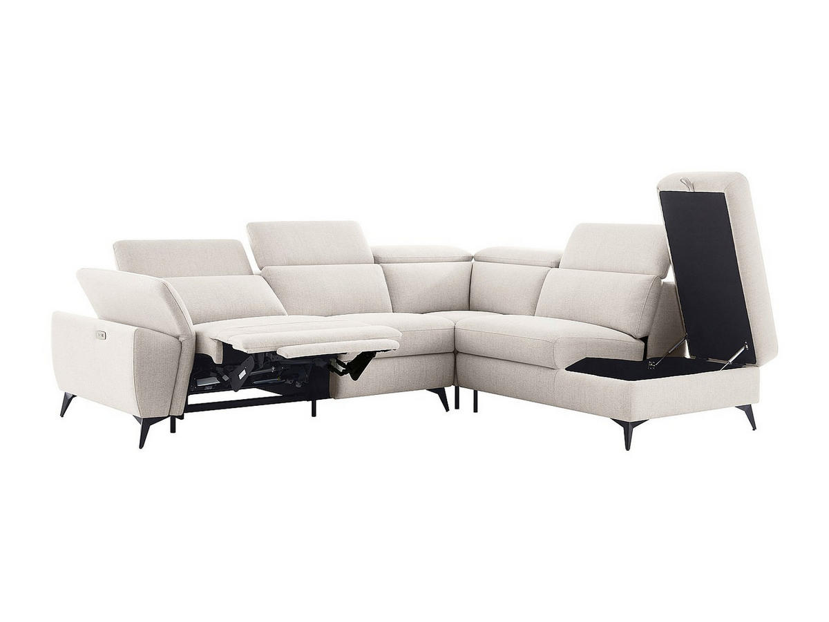 RELAXSOFA - 5 Personen - stoff - beige Cadilo - Beige, Textil/Metall (279/83/221cm) - Vente-Unique