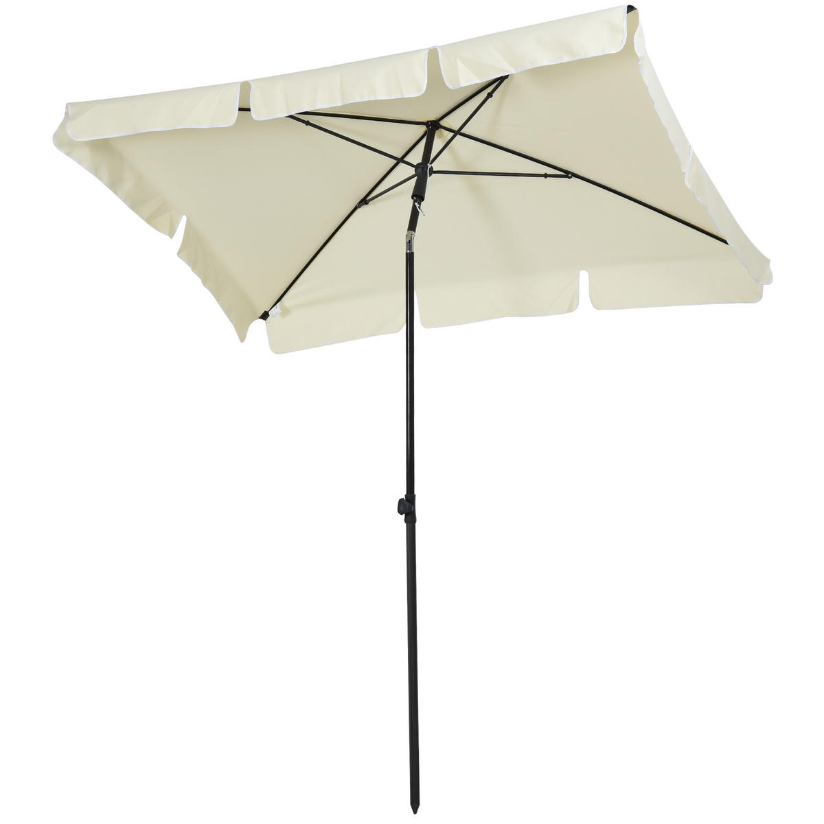 SONNENSCHIRM 200/130 cm DE-11626 Hellbeige - Beige, Metall (130/198cm) - ComfortXL