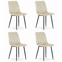 ESSZIMMERSTUHL 4er Set Hellbeige, Bequem Für Wohnzimmer, Küche Oder Büro - Beige, Textil (51/86/56cm) - Best For Home